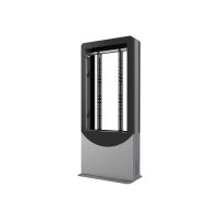 Peerless KIPC2555-B - Kiosk - Back-to-Back - für Digital Signage Panel - Hochformat - verriegelbar - Aluminium, Stahl - Silber - Bildschirmgröße: 140 cm (55")