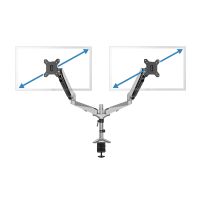 DIGITUS Universal Dual Monitorhalter mit Gasdruckfeder und Klemmbefestigung