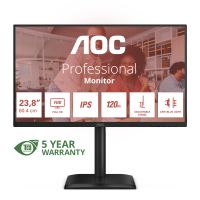 AOC 24E4U, 60,5 cm (23.8"), 1920 x 1080 Pixel, Full HD, LED, 4 ms, Schwarz