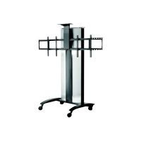 Peerless AV SmartMount SR555E - Wagen - für 2 Flachbildschirme / Videokonferenzsystem - verriegelbar - Textured Black Powder - Bildschirmgröße: 101.6-139.7 cm (40"-55")
