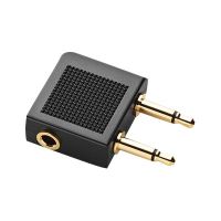 Jabra Flight - Audioadapter für Flugzeug - Mono Mini-Stecker männlich zu mini-phone stereo 3.5 mm weiblich - 90° Stecker (Packung mit 6)