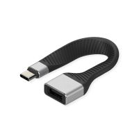 ROLINE 11.02.9016, 0,11 m, USB C, USB A, 3.2 Gen 2 (3.1 Gen 2), 10 Gbit/s, Schwarz