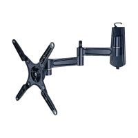 Techly Befestigungskit (Wandplatte, 3 Gelenke, Halterung für Display) - für Flachbildschirm - Aluminium - Schwarz - Bildschirmgröße: 33-94 cm (13"-37")