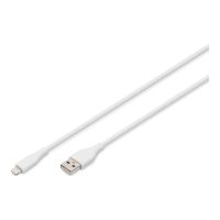 DIGITUS Lightning Silikon Anschlusskabel, USB-A - Lightning 0,5m, weiß