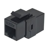Intellinet Cat5e Inline-Kupplung, Keystone-Modul, 8P8C Buchse auf 8P8C Buchse, UTP, schwarz - Keystone-Koppler - RJ-45 (W)