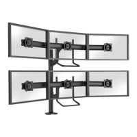 Chief Kontour K4 3x2 Display Monitor Mount - For Displays 10-24" - Black - Befestigungskit (Tischplattenbohrung, Spaltenarm, 2 Array-Träger)