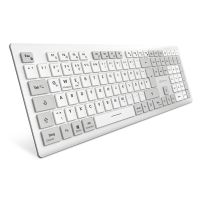 Sharkoon OfficePal K30W wh, Kabellos, USB, Scherenschalter, QWERTZ, Weiß