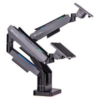 Thermaltake GEA-MSR-DMSBLK-01, 20 kg, 43,2 cm (17"), 88,9 cm (35"), 100 x 100 mm, Höhenverstellung, Schwarz, Grau