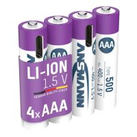 Ansmann 1311-0028, Wiederaufladbarer Akku, AAA, Lithium-Ion (Li-Ion), 1,5 V, 4 Stück(e), 500 mAh