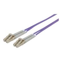 Intellinet Fiber Optic Patch Cable, OM4, LC/LC, 5m, Violet, Duplex, Multimode, 50/125 µm, LSZH, Fibre, Lifetime Warranty, Polybag - Patch-Kabel - LC Multi-Mode (M)