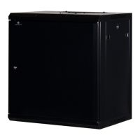 Rockstable 12 HE 19" Wandschrank in Schwarz, Wandmontiertes Regal, 12U, 60 kg, Sperrschloss, Verstellbare Füße, Schwarz