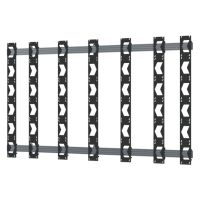 B-TECH BT93UNIUPS-W-6X6, Fixed, Schwarz, Silber, Aluminium, Wand, 3610 mm, 2058 mm