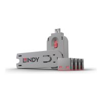 Lindy USB Port Blocker - USB-Portblocker - pink (Packung mit 4)
