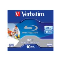 Verbatim 10 x BD-R - 25 GB 6x - bedruckbare Oberfläche - Jewel Case (Schachtel)