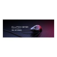 MSI Clutch GM31 - Maus - ergonomisch - optisch - 6 Tasten - kabellos - 2.4 GHz - kabelloser Empfänger (USB)