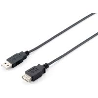 Equip 128850, 1,8 m, USB A, USB A, USB 2.0, Männlich/Weiblich, Schwarz