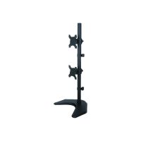 Techly Aufstellung - für 2 LCD-Displays - Schwarz - Bildschirmgröße: 33-68.6 cm (13"-27")