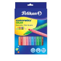 Pelikan Colorella Duo C407, Fein, 12 Farben, Mehrfarbig, Rund, 12 Stück(e), Karton mit Aufhänger