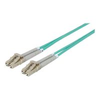 Intellinet Fiber Optic Patch Cable, OM3, LC/LC, 1m, Aqua, Duplex, Multimode, 50/125 µm, LSZH, Fibre, Lifetime Warranty, Polybag - Patch-Kabel - LC Multi-Mode (M)