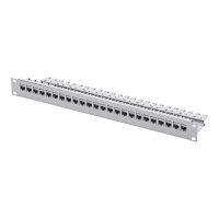 Telegärtner Karl Gärtner Telegärtner - Patch Panel - Vorderseite - Rack montierbar - CAT 6a - RJ-45 X 24 - Hellgrau, RAL 7035 - 1U - 48.3 cm (19")