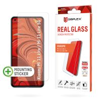 E.V.I. Displex Panzerglas (10H) für Xiaomi 11 Lite 5G/Mi 11 Lite 5G, Montagesticker, Tempered Glas, kratzer-resistente Schutzfolie, hüllenfreundlich, Xiaomi, Mi11 Lite/Mi11 Lite 5G, Trockene Anwendung, Schlagfest, Kratzresistent, Staubresistent, Transpare