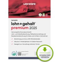 Lexware lohn+gehalt premium 2025 - Abonnement-Lizenz (1 Jahr)