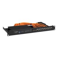 Rackmount.IT Montagesatz für Netzwerkgeräte - Rack montierbar - RAL 9005, Schwarz - 1U - 48.3 cm (19")