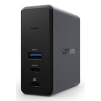 Lenovo X9 Charging GaN Dock, Kabelgebunden, USB 3.2 Gen 2 (3.1 Gen 2) Type-C, 60 W, Grau, MicroSD (TransFlash), 3840 x 2160 Pixel