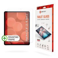 E.V.I. Displex Tablet Glass (9H) für iPad Pro 12,9'' (3./4./5./6. Gen.), Eco-Montagerahmen L-Form, unzerbrechlich, ultra-dünn, unsichtbar, 32,8 cm (12.9"), 9H, Gehärtetes Glas, 155 g, 1 Stück(e)