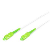 DIGITUS Glasfaser Patchkabel, stahlarmiert, simplex, singlemode, SC/APC  SC/APC, 1 m