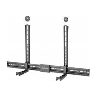 Manhattan Soundbar Mount Universal, Wall Mount or VESA Mount, Compatible with Soundbars up to 15kg, Depth-Adjustable, Mounts Above or Below TV, Black - Befestigungskit (Universalmontage)