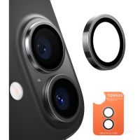 TORRAS X00FX1568, Linsenschutz, Schwarz, Gehärtetes Glas, Apple, iPhone 16/16 Plus, Antireflexbeschichtung, Kratzfest