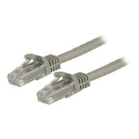 StarTech.com 15m Cat6 Snagless Gigabit UTP Netzwerkkabel - Cat 6 RJ45 Netzwerkkabel mit Knickschutz - Grau - Patch-Kabel - RJ-45 (M)