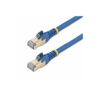 StarTech.com 7.5m CAT6A Ethernet Cable, 10 Gigabit Shielded Snagless RJ45 100W PoE Patch Cord, CAT 6A 10GbE STP Network Cable w/Strain Relief, Blue, Fluke Tested/UL Certified Wiring/TIA - Category 6A - 26AWG (6ASPAT750CMBL)