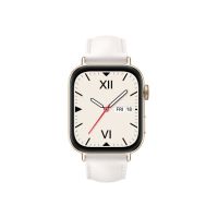Huawei Watch Fit 3 - Gold-Aluminiumlegierung - intelligente Uhr mit Riemen - Leder - weiß - Handgelenkgröße: 120-190 mm - Anzeige 4.6 cm (1.82")