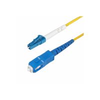 StarTech.com 3m (9.8ft) LC to SC (UPC) OS2 Single Mode Simplex Fiber Optic Cable, 9/125µm, Laser Optimized, 40G/100G, Bend Insensitive, Low Insertion Loss - LSZH Fiber Patch Cord (SPSMLCSC-OS2-3M)