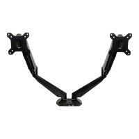 StarTech.com Dual Monitor Halterung mit eingebautem 2 Port USB und Audio Passthrough - Befestigungskit - einstellbarer Arm - für LCD-Display - Aluminium - Schwarz - Bildschirmgröße: 76.2 cm (12"-32")