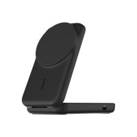 Belkin UltraCharge - Kabelloses Ladegerät - 2-in-1, Qi2, magnetisch, faltbar + AC-Netzteil - 25 Watt - Ultra Fast Charge (24 pin USB-C)