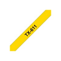 Brother TX611 - Schwarz auf Gelb - Rolle (0,6 cm x 15,2 m)