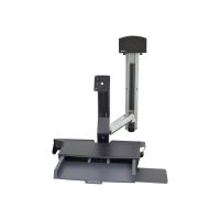 Ergotron Sit-Stand Combo Ablageflächen-System - Befestigungskit (Griff, CPU-Halter, 2 Schienenabdeckungen, 2 Kabelkanäle, Handgelenkkissen, Display-Halterung, Tastatur-Tablett, CPU Wandhalterung, Mausablage zum Herausziehen, VESA-Halterung, Wandschiene 34