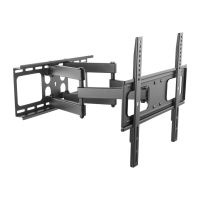 Techly LED400 - Befestigungskit (Wandmontage) - Full-Motion Dual-Arm - für Curved Panel/Flat Panel - kaltgewalztes Blech - Schwarz - Bildschirmgröße: 81.3-139.7 cm (32"-55")