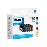 KMP MULTIPACK H100V - 4er-Pack - Schwarz, Gelb, Cyan, Magenta - kompatibel - Tintenpatrone (Alternative zu: HP 950XL, HP 951XL, HP CN045AE, HP CN046AE, HP CN047AE, HP CN048AE)