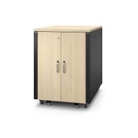 APC NetShelter - Schrank (horizontal) - schallisoliert - Wechselstrom 230 V - Ahorn - 17U - 48.3 cm (19")