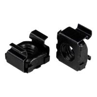 StarTech.com M6 Käfigmutter - 50er Pack - Schwarz - M6 Montagemutter für Server Rack und Serverschrank - Käfigmuttern - Schwarz (Packung mit 50)