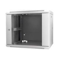 Intellinet Network Cabinet, Wall Mount (Standard), 9U, Usable Depth 350mm/Width 540mm, Grey, Assembled, Max 60kg, Metal & Glass Door, Back Panel, Removeable Sides, Suitable also for use on desk or floor, 19",Parts for wall install (eg screws/rawl plugs)