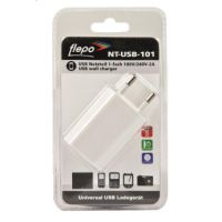 FLEPO NT-USB-101, Indoor, AC, 5 V, 1 A, Weiß