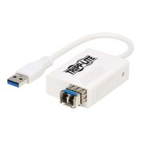 Eaton Tripp Lite Series USB 3.0 Multimode Fiber Optic Transceiver Ethernet Adapter, 10/100/1000 Mbps, 1310nm, 550m, LC