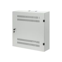 Intellinet Gehäuse - flache Bauweise, mit horizontalen 4U- und vertikalen 2U-Schienen - geeignet für Wandmontage - Grau, RAL 7035 - 4U - 48.3 cm (19")