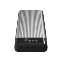 Targus HyperJuice HJ245B - Powerbank - USB-C - 27000 mAh - 245 Watt - PD 2.0, PD 3.0, QC 2.0, QC 3.0, Apple 2.4A, QC 4.0+ - 4 Ausgabeanschlussstellen (4 x USB-C)