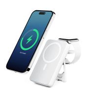 Alogic Lift 4-in-1 - Drahtloser Ladeständer / Powerbank - MagSafe-kompatibel - 10000 mAh - 18 Watt - 3 A - 2 Ausgabeanschlussstellen (24 pin USB-C, USB)